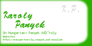 karoly panyek business card